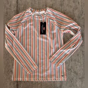 Vineyard Vines Striped Long Sleeve Performance Shirt Size L16